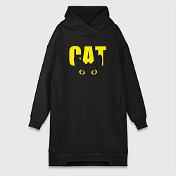 Женское худи-платье Cat облик, цвет: черный