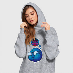 Женское худи-платье Тошнотик, цвет: меланж — фото 2