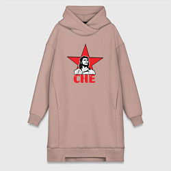 Женское худи-платье Che Guevara star, цвет: пыльно-розовый