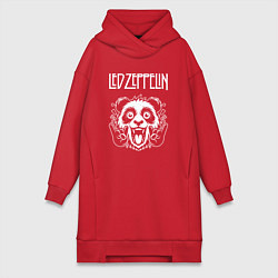 Женское худи-платье Led Zeppelin rock panda, цвет: красный
