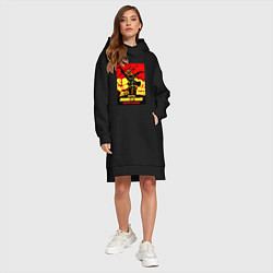 Женское худи-платье Helldivers 2 - make it rain, цвет: черный — фото 2