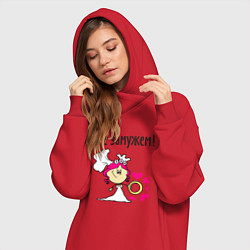 Женское худи-платье Уже замужем, цвет: красный — фото 2