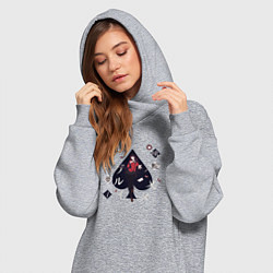 Женское худи-платье Юмэко - Безумный азарт, цвет: меланж — фото 2