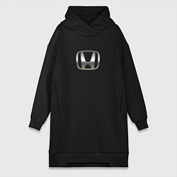 Женская толстовка-платье Honda logo auto grey