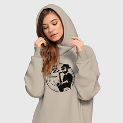 Женское худи-платье Jazz lover, цвет: миндальный — фото 2