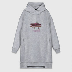 Женское худи-платье Я сладкоежка, цвет: меланж