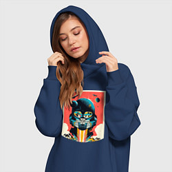 Женское худи-платье Helldivers 2: Art, цвет: тёмно-синий — фото 2