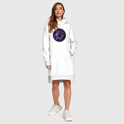 Женское худи-платье Тардис в космосе, цвет: белый — фото 2
