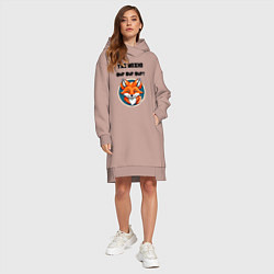 Женское худи-платье Уже можно фыр фыр фыр, цвет: пыльно-розовый — фото 2