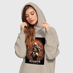 Женское худи-платье Assassins creed древний Рим, цвет: миндальный — фото 2