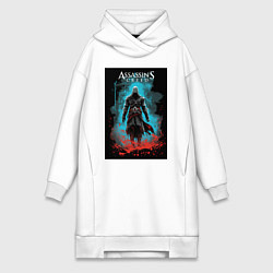 Женское худи-платье Assassins creed тайное проклятье, цвет: белый