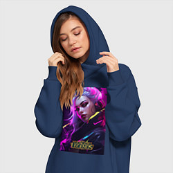 Женское худи-платье League of Legends Kaisa Kda, цвет: тёмно-синий — фото 2