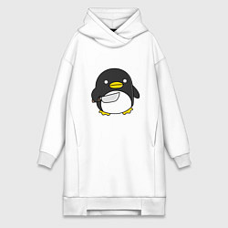 Женская толстовка-платье Линукс пингвин