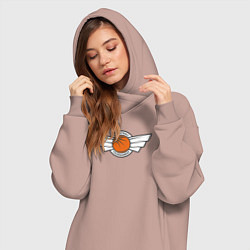 Женское худи-платье Турнир по баскетболу, цвет: пыльно-розовый — фото 2