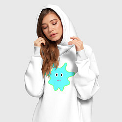 Женское худи-платье Неоновый персонаж, цвет: белый — фото 2