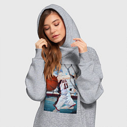 Женское худи-платье Баскетбол Тэцуя Куроко, цвет: меланж — фото 2