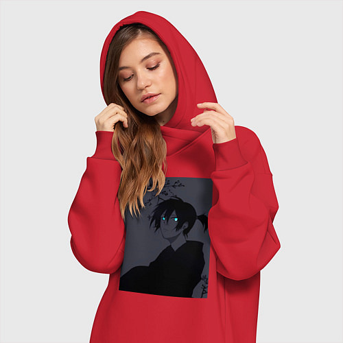 Женская толстовка-платье Бездомный бог Ято / Красный – фото 3