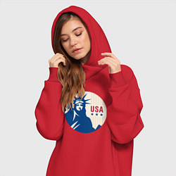Женское худи-платье Liberty USA, цвет: красный — фото 2