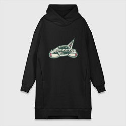 Женское худи-платье Rockets Minsk Hockey 2023, цвет: черный