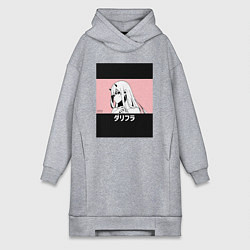 Женское худи-платье Франкс Зеро Ту, цвет: меланж