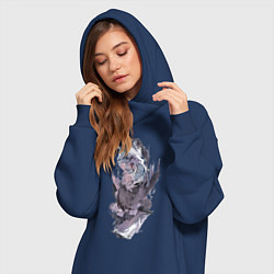 Женское худи-платье Re:Zero Рем горничная, цвет: тёмно-синий — фото 2