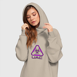 Женское худи-платье UAC фиолетовый, цвет: миндальный — фото 2