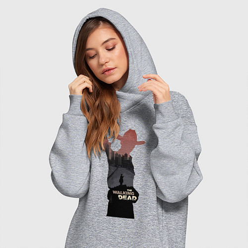 Женская толстовка-платье Ходячие мертвецы Рик Граймс / Меланж – фото 3