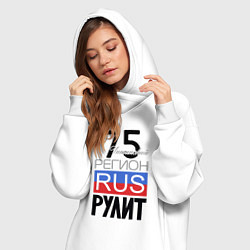 Женское худи-платье 75 - Читинская область, цвет: белый — фото 2
