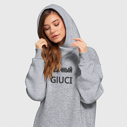 Женское худи-платье Обычный gluci, цвет: меланж — фото 2