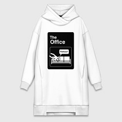 Женское худи-платье Паркур и офис, цвет: белый