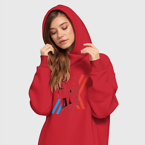 Женская толстовка-платье Франкс Зеро Ту / Красный – фото 3