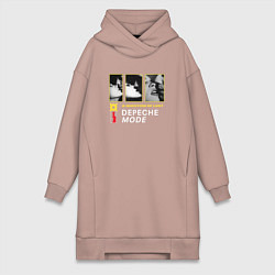 Женское худи-платье Depeche Mode - Kisses lust, цвет: пыльно-розовый