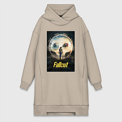 Женское худи-платье Fallout - Lucy MacLean, цвет: миндальный