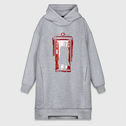 Женское худи-платье Tardis red, цвет: меланж