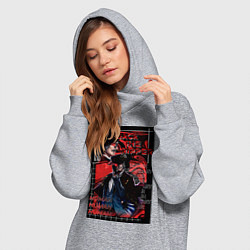 Женское худи-платье Повесть о конце света Джек-потрошитель, цвет: меланж — фото 2