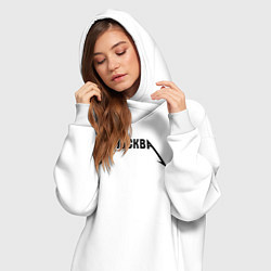 Женское худи-платье Москва Металлика, цвет: белый — фото 2