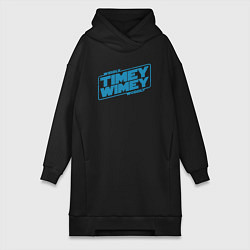 Женское худи-платье Timey wimey wibbly wobbly, цвет: черный