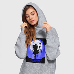 Женское худи-платье Реинкарнация безработного Рокси Мигурдия волшебниц, цвет: меланж — фото 2