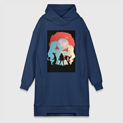 Женское худи-платье Реинкарнация безработного Эрис Бореас Грейрат, цвет: тёмно-синий