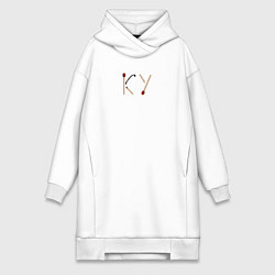 Женское худи-платье Спички Ку, цвет: белый
