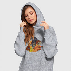 Женское худи-платье Cat and Roll, цвет: меланж — фото 2