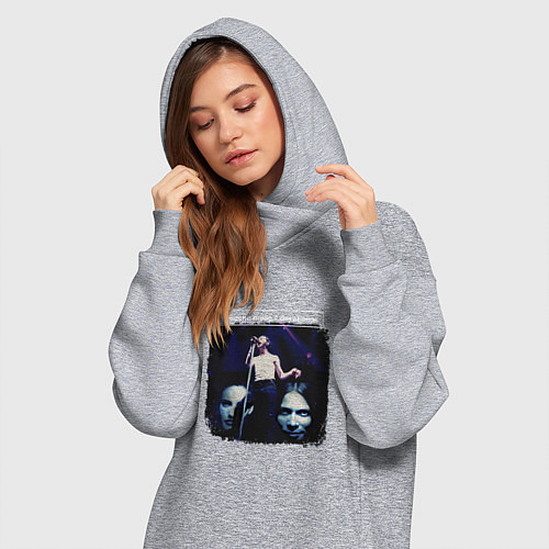 Женская толстовка-платье Depeche Mode - Devotional in your room / Меланж – фото 3