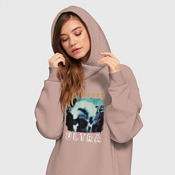 Женское худи-платье Depeche Mode - Ultra mode logo, цвет: пыльно-розовый — фото 2