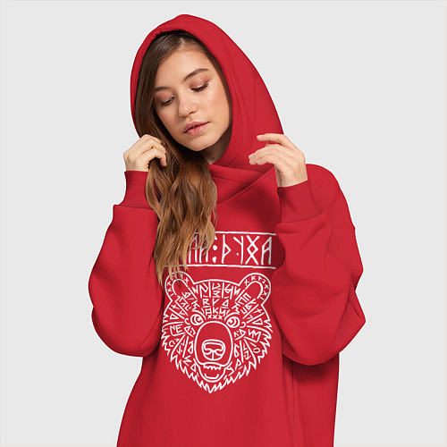 Женская толстовка-платье Сила духа руны / Красный – фото 3