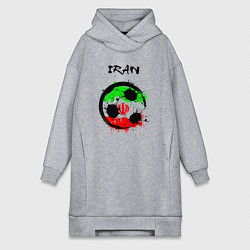 Женское худи-платье Сборная Ирана, цвет: меланж