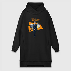 Женское худи-платье Characters the office, цвет: черный