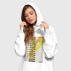 Женское худи-платье Lamborghini эволюция, цвет: белый — фото 2