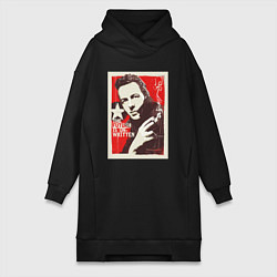 Женское худи-платье Joe Strummer of the Clash, цвет: черный