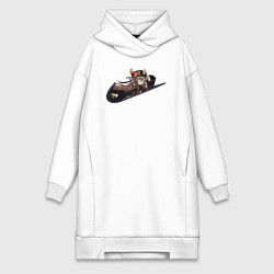 Женское худи-платье Hu-Tao Genshin Impact, цвет: белый