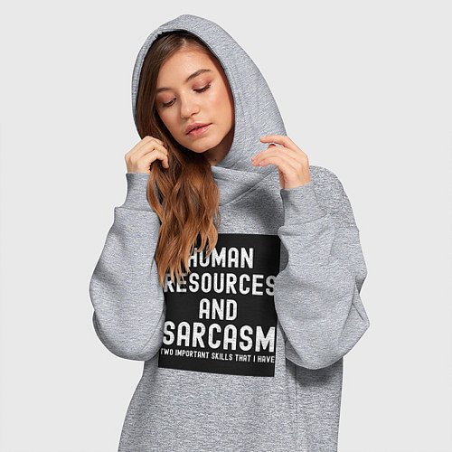 Женская толстовка-платье HR отдел кадров / Меланж – фото 3